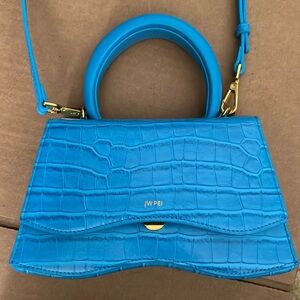 JW PEI blue croc bag